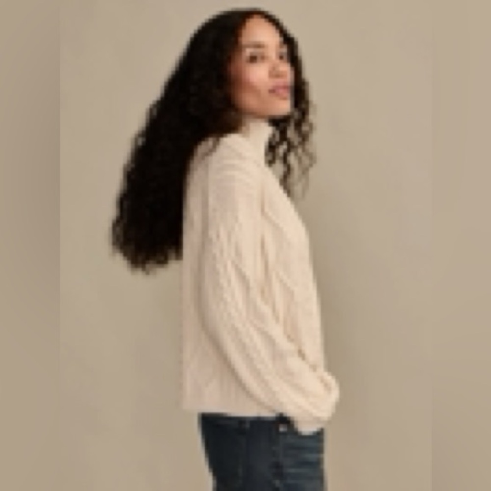 NWT Lucky Brand‎ Cable Turtle Neck Sweater - Picture 4 of 4